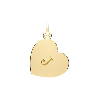 Engraved Initial Heart Pendant