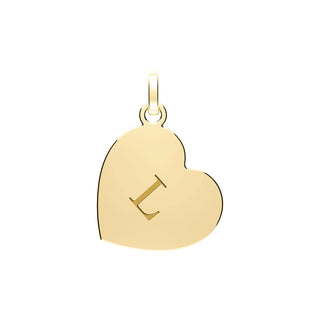 Engraved Initial Heart Pendant