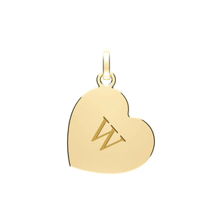 Engraved Initial Heart Pendant