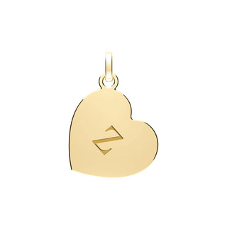 Engraved Initial Heart Pendant