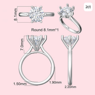 6-Claw Solitaire Ring