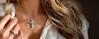 Rankins Jewellers Diamond white gold cross pendant