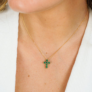 Emerald Cross Pendant