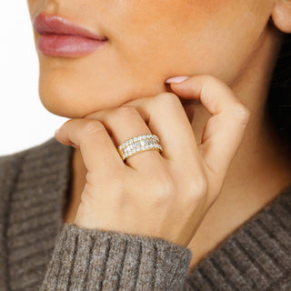 Yellow Gold Baguette Diamond Band