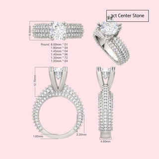 Round Brilliant Diamond Interlace Ring