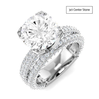 Round Brilliant Diamond Interlace Ring
