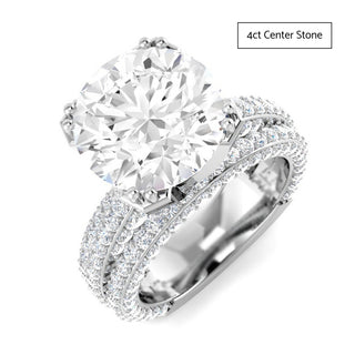 Round Brilliant Diamond Interlace Ring