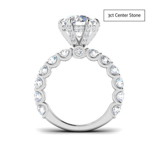 Round Brilliant Diamond Petal Ring