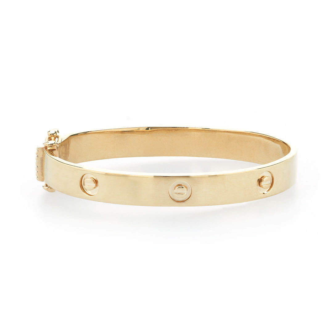 Plain Gold Screw Bangle Children and Babies