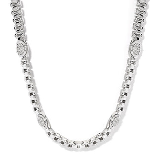 Presidential Style Chain - White Gold