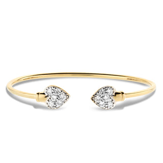 Heart CZ Baby Torque Bangle