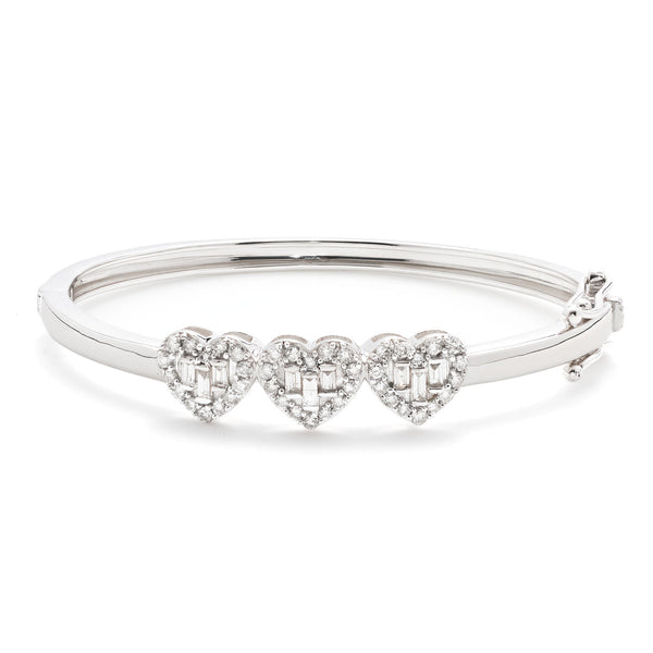 Baby Heart Baguette Bangle