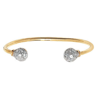 Gold Torque Baby Bangle with CZ